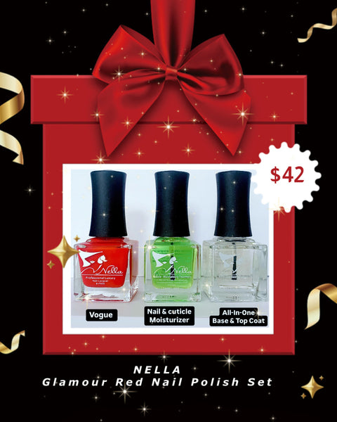 Nella Nail Polish "Glamour Red Nail Polish Gift Set"